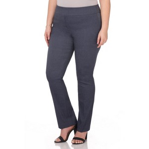 Rekucci Curvy Woman  Straight Leg Pull-On Pants with Tummy Control - 1 of 4