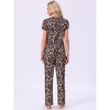 INSPIRE CHIC Womens Short Sleeve V-neck Top Drawstring Pants Pajama Sets with Pockets - 4 of 4