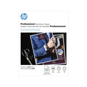 HP Inc. Professional Business Paper, Matte, 52 lb, 8.5 x 11 in. (216 x 279 mm), 150 sheets 4WN05A - 1 of 3