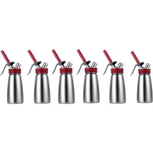 iSi North America Gourmet Whip (1/2 Pint) - Stainless Steel Versatile Cream Siphon for Warm & Cold Culinary Creations, Dishwasher Safe (6-Pack) - 1 of 4