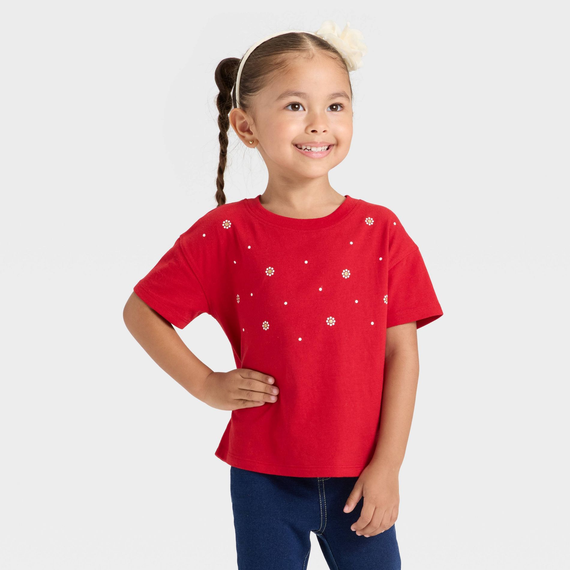 Toddler Girls' Short Sleeve Relaxed T-Shirt - Cat & Jack™ Red