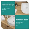 ONWITH 15.69"x13.69" White Ceramic Vessel Bathroom Sink - 4 of 4