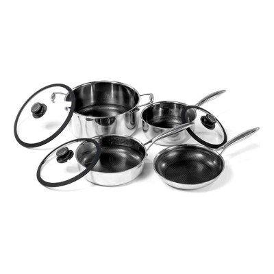 Frieling Black Cube, 7 pc. Cookware Set, Stainless steel/nonstick