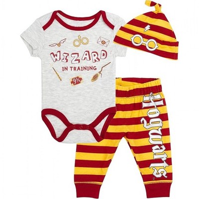 Kids Harry Potter Wizard In Training 3-Piece Bodysuit Set
