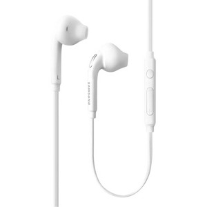 SAMSUNG (2 Pack) OEM Wired 3.5mm White Headset with Microphone, Volume Control, and Call Answer End Button [EO-EG920BW] (Bulk Packaging) - 1 of 2