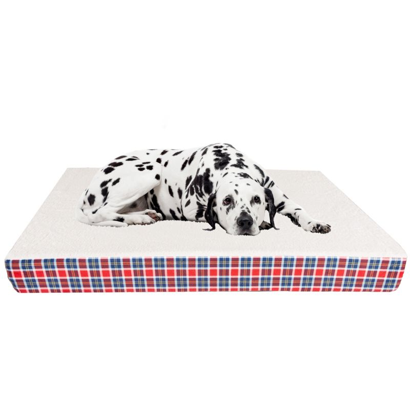 Orthopedic Dog Bed with Memory Foam and Top  Removable, Machine Washable Cover  44 x 36.5 x 4.5 Pet Bed by Petmaker (Americana Plaid), 1 of 9