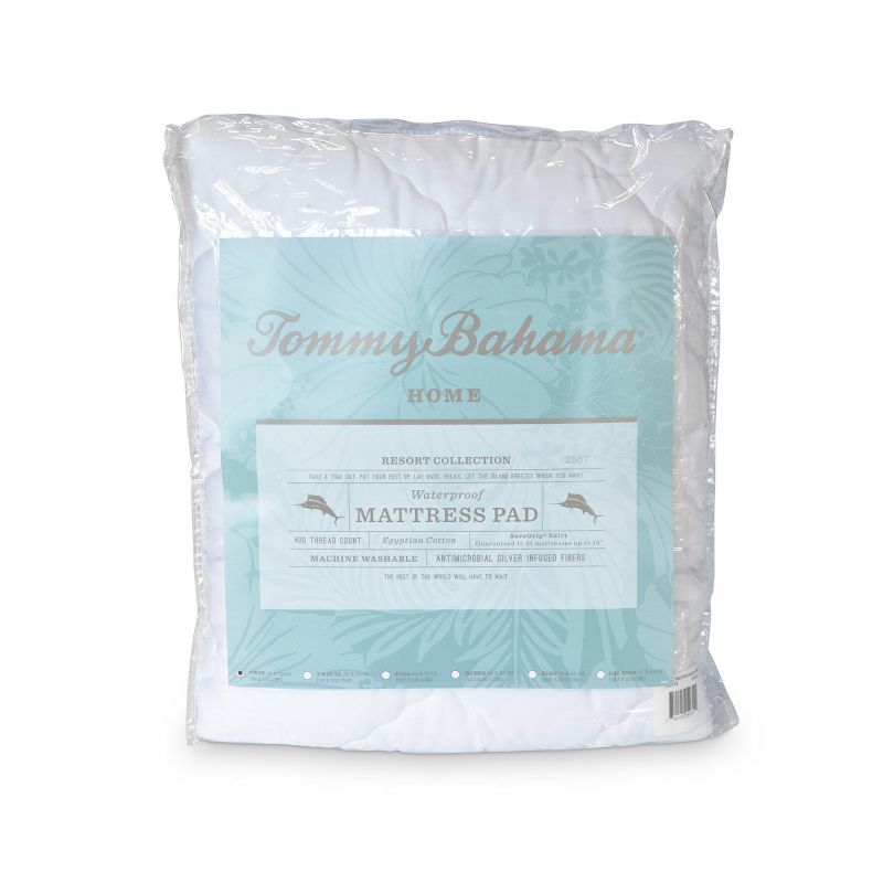Tommy Bahama Relax Medium Plush 2&#34; Triple Protection 400 Thread Count Mattress Pad, 4 of 5
