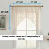 HLC.ME Jolene Floral Rod Pocket Lace Short Cafe Swags for Small Windows, Kitchens, and Basement Windows - Set of 2 - 2 of 4