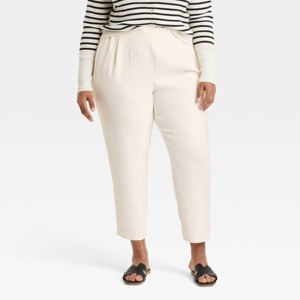 Women's Signature Crepe Tapered Ankle Pull-On Pants - A New Day™ - 1 of 3