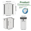 6x4 FT Metal Outdoor Storage Shed with Window and Lockable Door, All-Weather Small Garden Tool Shed for Backyard or Lawn – Cuddlewood - 4 of 4