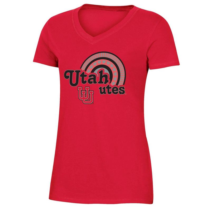 NCAA Utah Utes Girls&#39; V-Neck T-Shirt, 1 of 4