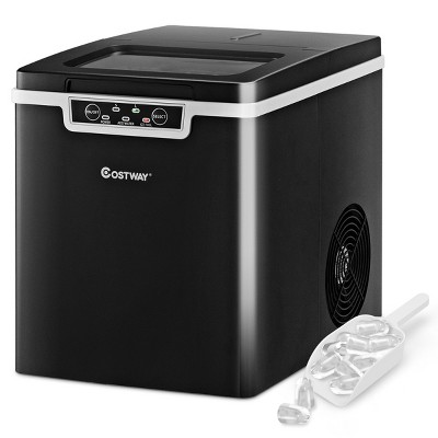 Costway Ice Maker Machine Countertop 26Lbs/24H Portable W/Scoop & Basket Black