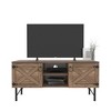 47" Wood Vintage TV Stand with 2 Cupboards for Living Room and Bedroom - 2 of 4