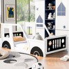 NicBex Twin/Full Car-Shaped Platform Bed Frame with Wheels,Platform Bed with Headboard,Solid Wood Slats Support,No Box Spring Needed,Easy Assembly - 2 of 4