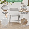 2 Pack/4-Pack Heavy Duty Folding Chairs, Stackable 350lb Capacity, Black/Beige/Gray/Orange - 3 of 4