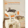 FEANDREA Cat Tree, Cat Tower for Indoor Cats, 56.3-Inch Cat Condo with Scratching Posts, Hammock, Plush Perch - 3 of 4