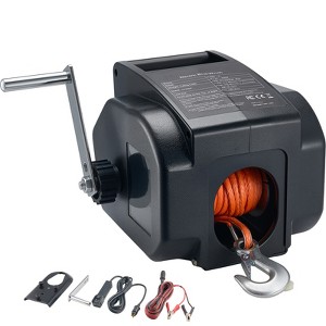 VEVOR Electric Boat Winch, 12V DC 300W, Reversible Electric Trailer Winch for Boats Up to 2000lbs,Power-in, Power-Out,and Freewheel Operations, Black - 1 of 4