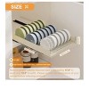 Pull Out Cabinet Organizer, Metal Slide Out Dish And Bowl Drying Rack, Fixed With Adhesive Film, Cabinet Organizers For Kitchen Under Sink, 15.4"W X - 2 of 4