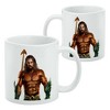 Aquaman Movie Jason Mamoa Full Costume Ceramic Coffee Mug, Novelty Gift Mugs for Coffee, Tea and Hot Drinks, 11oz, White - 2 of 4