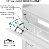 Large Shoe Cabinet with 4 Flip Drawers, Freestanding Hidden Shoe Organizer for Hallway, Bedroom, Apartment - 3 of 4