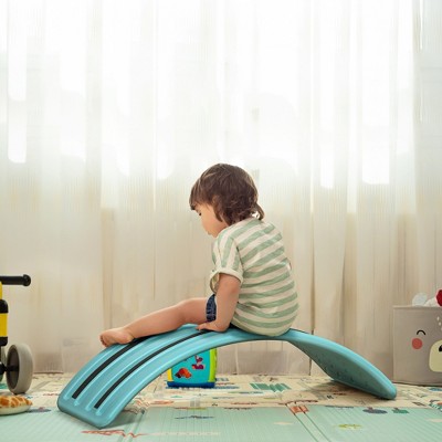 VisioGear Balance Boards, 35-inch Balance Board for Kids Toddlers, Open Ended Learning Toy for Years 3-8, Blue, 32.3"*10.8"*7.7"