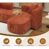 TiramisuBest Luxury 4-Seater Curved Corduroy Sectional Sofa, Modern Minimalist Modular Couch for Living Room,Beige - 4 of 4