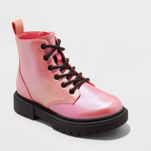 Kids Kayden Lace up Combat Boots Art Class Pink Target