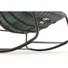 Gulches Oversized Outdoor Wicker Rocking Chair - Indoor/Outdoor Comfy Egg Chair with Thick Cushion, Steel Frame, 250lbs Capacity - 4 of 4