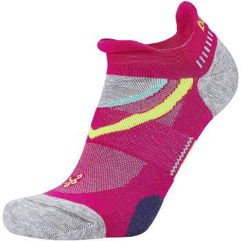 Balega UltraGlide No Show Running Socks - Electric Pink/Midgray