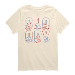 Boys' - Peanuts - Hockey Snoopy Short Sleeve Graphic T-Shirt - 1 of 4