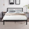 APRILSOUL Queen Size Metal Bed Frame with Headboard, 10.8in Under-Bed Storage, Easy 15-Min Assembly - 2 of 4