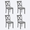 NicBex Set of 4 Mid Century Farmhouse Armless Dining Chairs with Padded Seat,Rubber Wood Side Chairs for Dining Room,Kitchen,Restaurant - 2 of 4