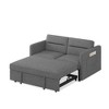 CAVINAS Convertible Pull-Out Sleeper Sofa, Loveseat Sofa Bed with Pull-out Bed, Adjsutable Back and 2 Arm Pocket, Couches for Living Room - 4 of 4