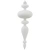 Northlight Commercial Size Shatterproof Finial Christmas Ornaments - 14" - White - Set of 4 - 3 of 4