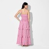 Women's Smocked Maxi A-Line Dress - Wild Fable™ Pink Floral - 3 of 3