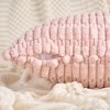 REGALWOVEN Corduroy Solid Plaid Texture Decorative with Pom-pom Edges Throw Pillow Covers 2 Pcs - 3 of 4