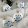 Glass Christmas Tree Ornaments - 67mm/2.63" [4 Pieces] Decorated Balls from Christmas by Krebs Seamless Hanging Holiday Decor - 3 of 4