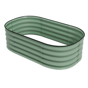 3.4' x 2' x 1' Galvanized Raised Garden Bed Kit, Metal Planter Box with Safety Edging - 1 of 4