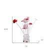 HomeRoots 21" Silver and Clear Metal and Faux Crystal Geometric And Roses Bedside Lamp - 3 of 4