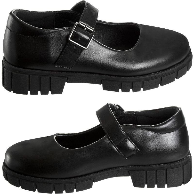 French Toast Girls Round Toe Ankle Strap Maryjane School Shoes - Mary Jane Platform Oxford Dress Shoe Pumps - Black/Navy/Brown (Little Kid/Big Kid), 4 of 9