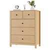 Zstar 5 Drawer Dresser for Bedroom, with Deep Drawers & Metal Knobs - 2 of 4