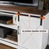 Farmhouse TV Stand for 65 Inch TV, Entertainment Center TV Media Console Table, White TV Stand with Barn Doors, Storage and Shelves - 4 of 4