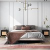Rattan End Table - Set of 2, Wood Nightstand with Storage Shelf for Entryway, Living Room, Bedroom, Small Spaces - 4 of 4