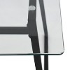 47 Inch Mona Contemporary Tempered Transparent Glass Writing Desk With Metal Base-Maison Boucle - 4 of 4