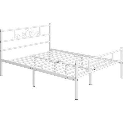 Yaheetech Metal-Framed Platform Bed with Headboard and Footboard