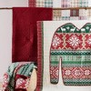 Greenland Home Fashion Ugly Sweater Ultra Soft High-Quality Throw Blanket Standard Red - 3 of 4