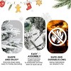Flocked Artificial Christmas Tree with PE/PVC Mixed Branches, Warm White LED Lights, Fireproof Material, Hinged Foldable Design for Holiday Décor - 4 of 4