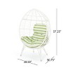 Coolbibila-Durable Iron Frame Mesh Design Egg Chair,Water-Resistant Cushions Egg Chair,Egg Chair Outdoor For All-Weather Durability - 4 of 4