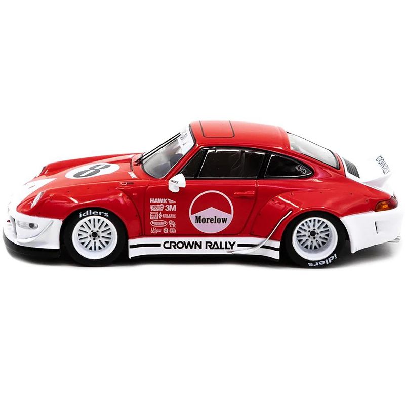 Porsche RWB 993 #8 "Morelow" Red and White "RAUH-Welt BEGRIFF" 1/43 Diecast Model Car by Tarmac Works, 2 of 4