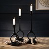 Sullivans 16", 13" & 10" Modern Black Candle Holder Set of 3, Metal - 3 of 4